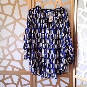 Cato long sleeve sheer blouse Size L